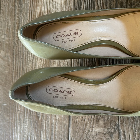 🌟COACH EST. 1941 🌟WOMEN 🌟GREEN HANNA HEELS, SIZE 5 1/2 B - Picture 6 of 10